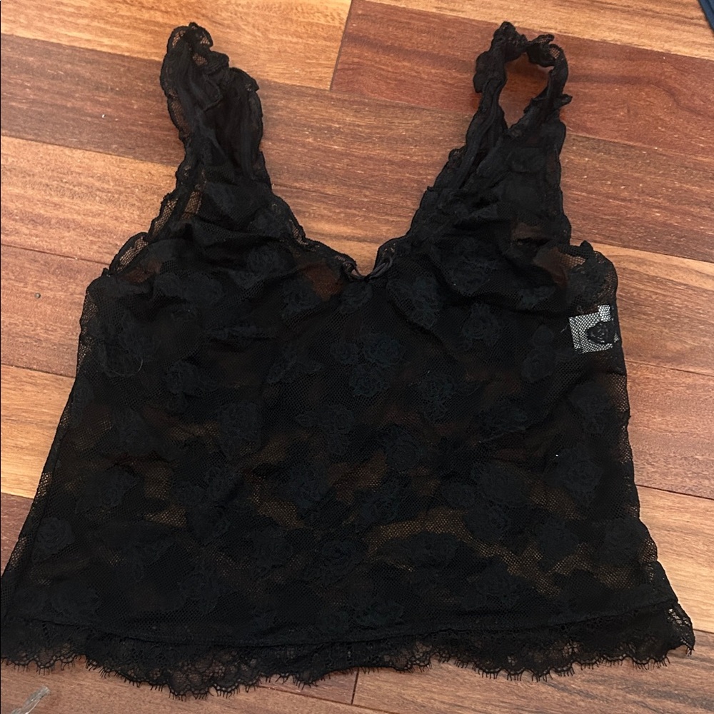 Aerie Black Lace Top